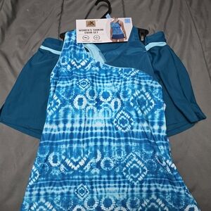 ZeroXposur Blue Tie-Dye Women's Swim Set